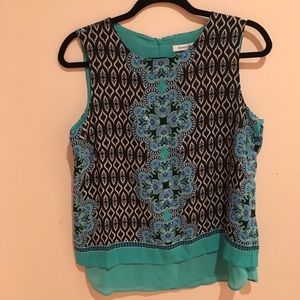 NWT Rose + Olive: Printed Flowy Top